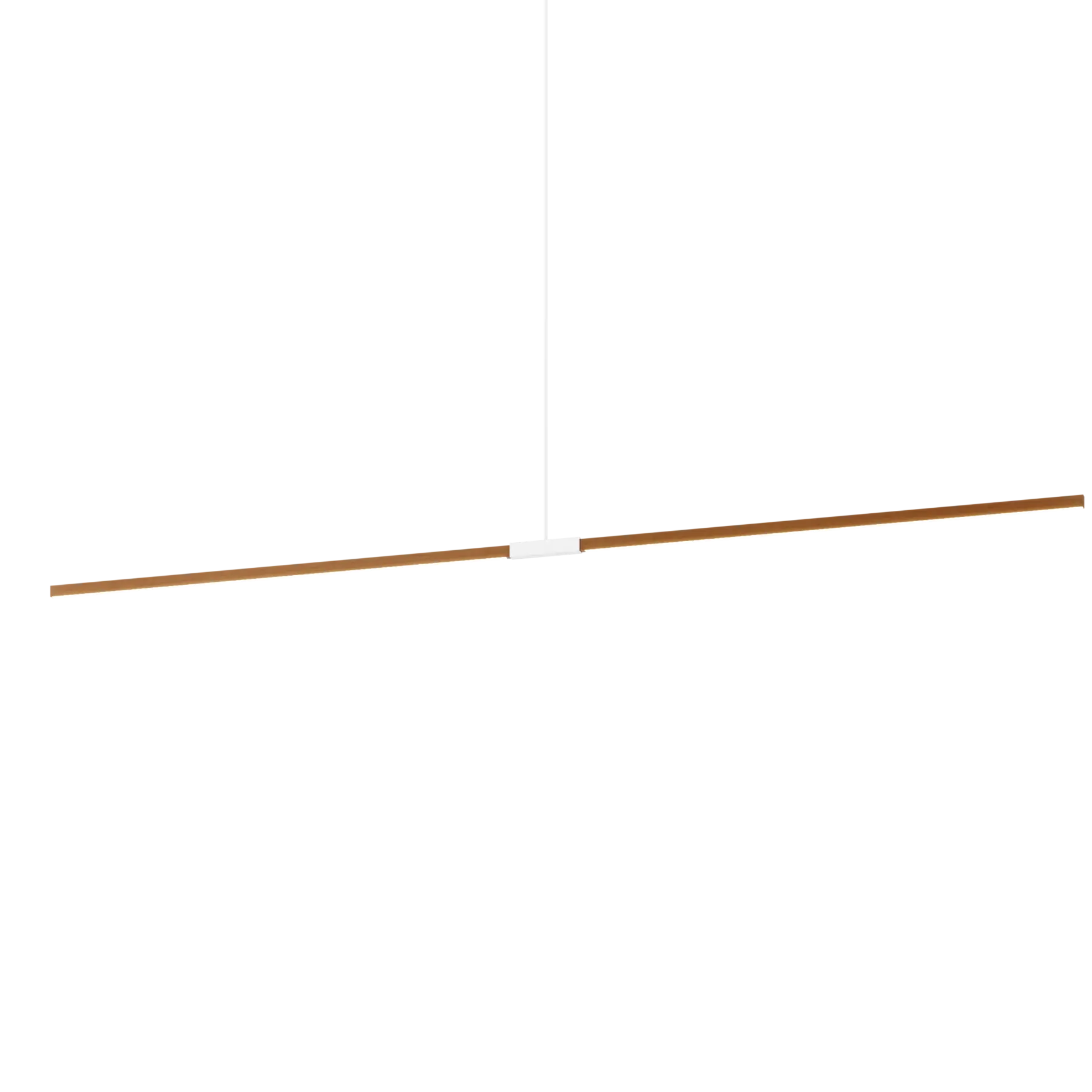 Image of a Stickbulb Linear Pendant lighting fixture. The modern fixture consists of sleek wooden beams with multiple integrated LED bulbs.