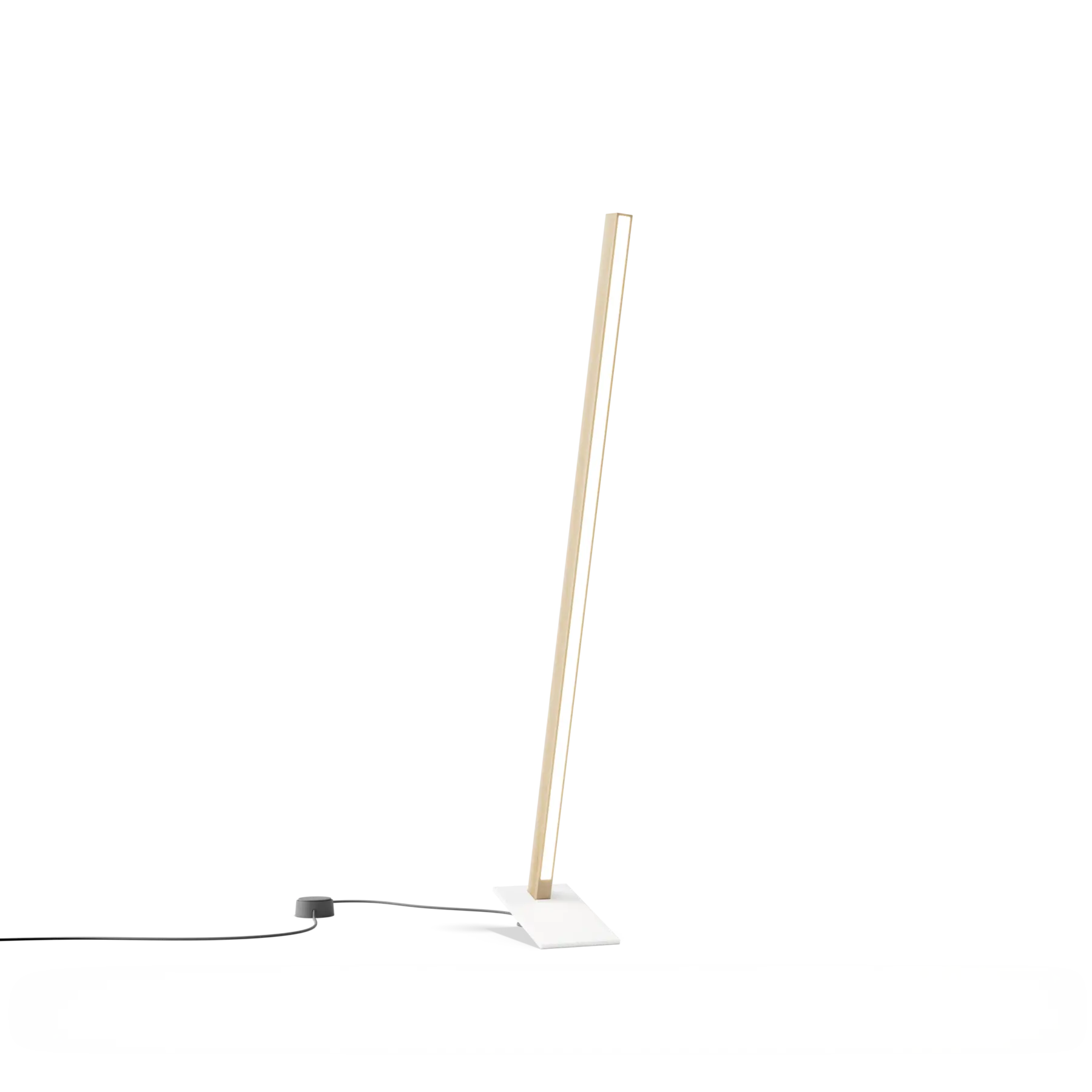 Image of a Stickbulb Table Torch lighting fixture. The modern fixture consists of sleek wooden beams with multiple integrated LED bulbs.