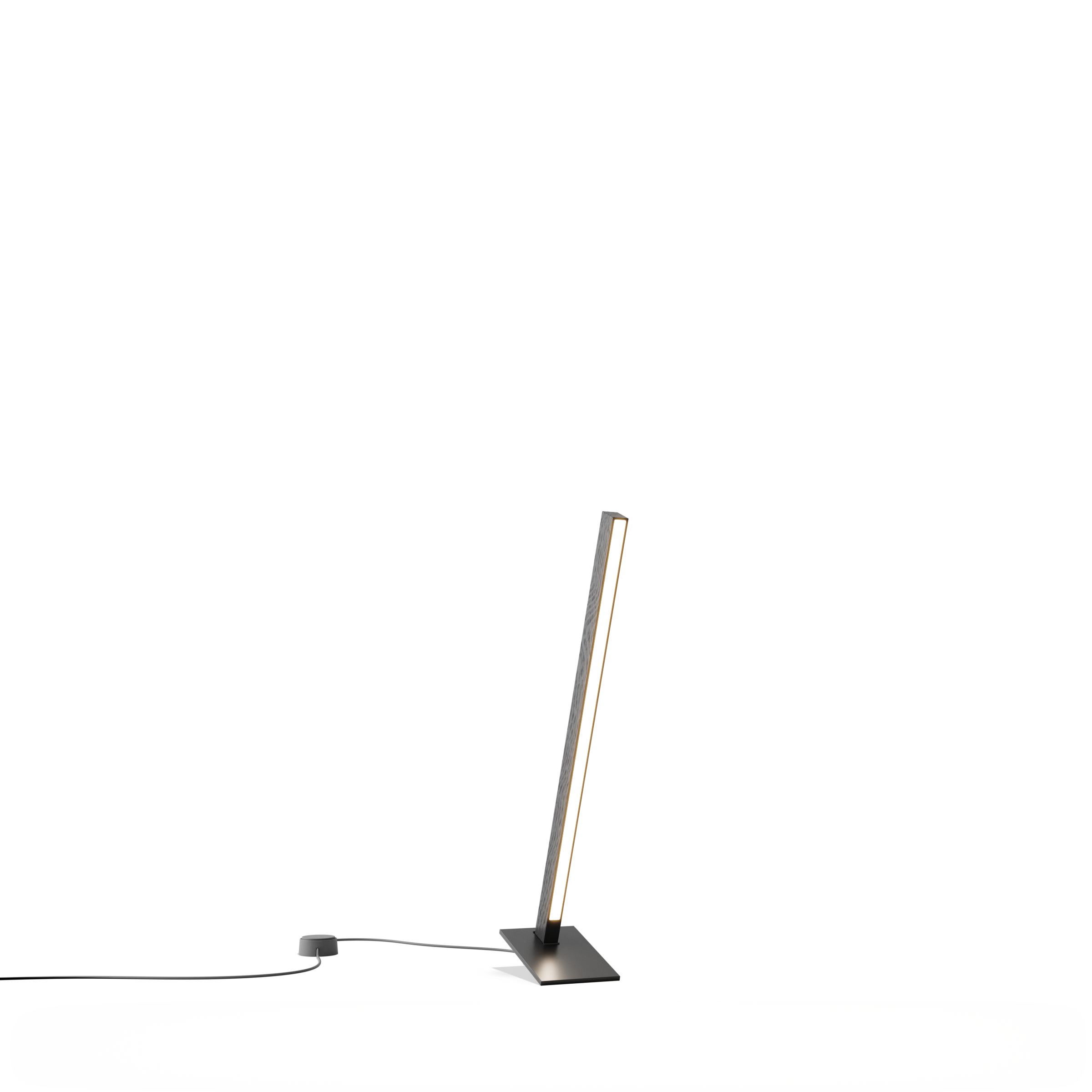 Image of a Stickbulb Table Torch lighting fixture. The modern fixture consists of sleek wooden beams with multiple integrated LED bulbs.